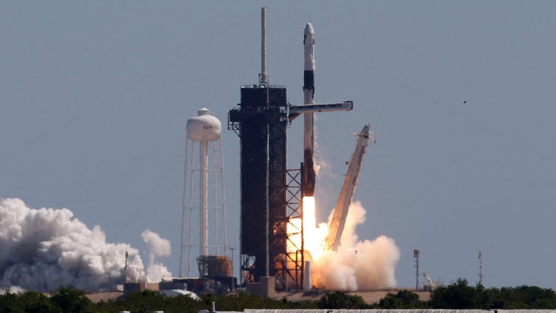 Imagem de Lançada primeira missão tripulada totalmente privada para estação espacial