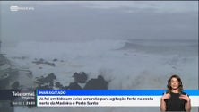 Vento e mar agitado na costa norte da Madeira (vídeo)