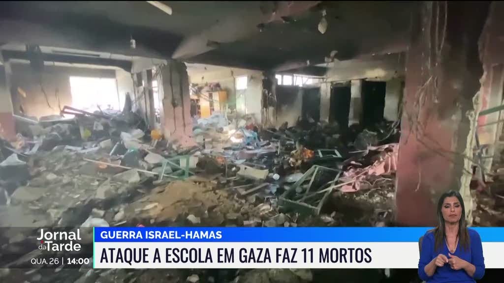 Ataque israelita a uma escola no centro da Faixa de Gaza fez pelo menos 11 mortos