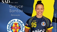 Imagem de Greyce Santos renovou com a Madeira Andebol SAD