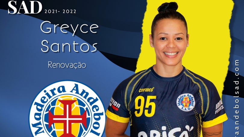 Imagem de Greyce Santos renovou com a Madeira Andebol SAD