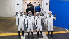 Imagem de Voo da missão Crew-3 para a estação espacial internacional adiado