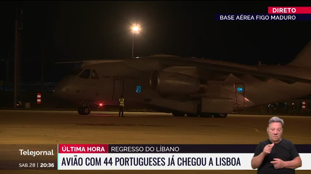 Avião com portugueses retirados do Líbano já aterrou em Lisboa