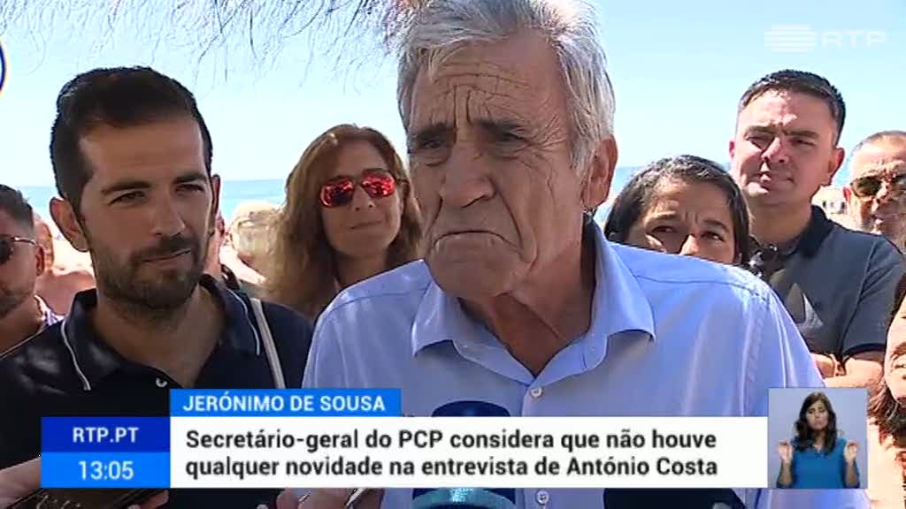 PCP considera que n�o houve qualquer novidade na entrevista de Costa