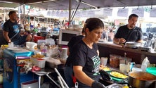 Calor afastou clientes da Festa do Peixe Espada-preto (vídeo)