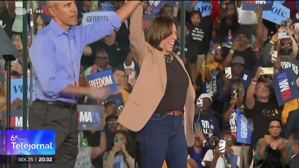 Kamala recebe apoio de Bruce Springsteen e Barack Obama na Georgia