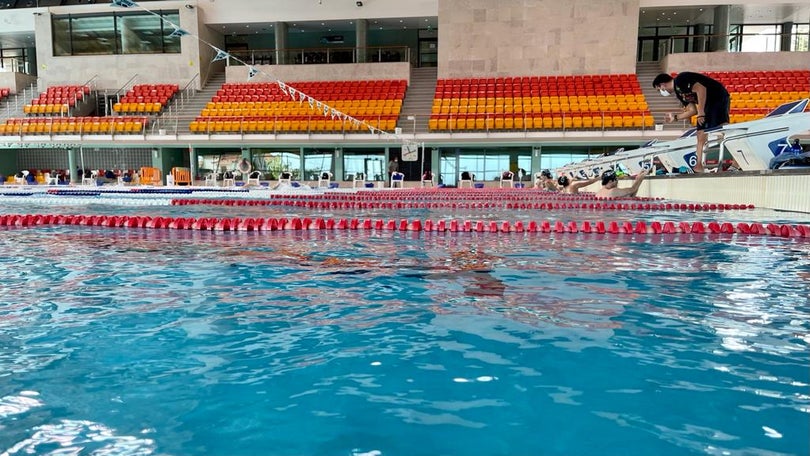 Susana Veiga e Marco Meneses em finais dos Europeus de natação adaptada