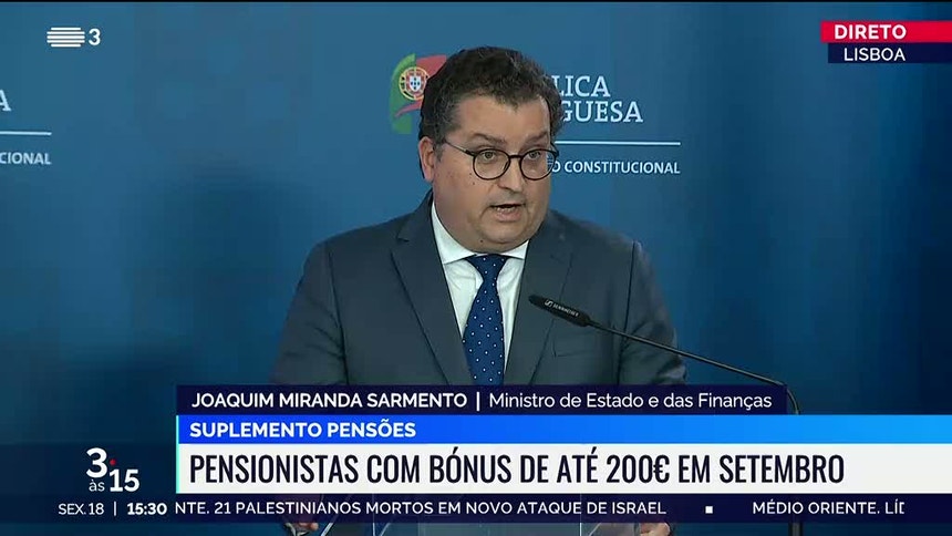 Miranda Sarmento at the Council of Ministers