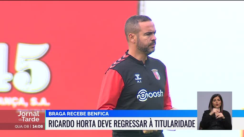 Braga recebe Benfica. Ricardo Horta deve regressar à titularidade