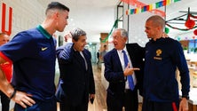 Marcelo Rebelo de Sousa jantou com a seleção portuguesa de futebol