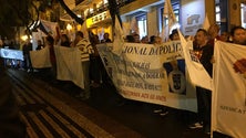 Imagem de Forças de segurança em protesto no Funchal