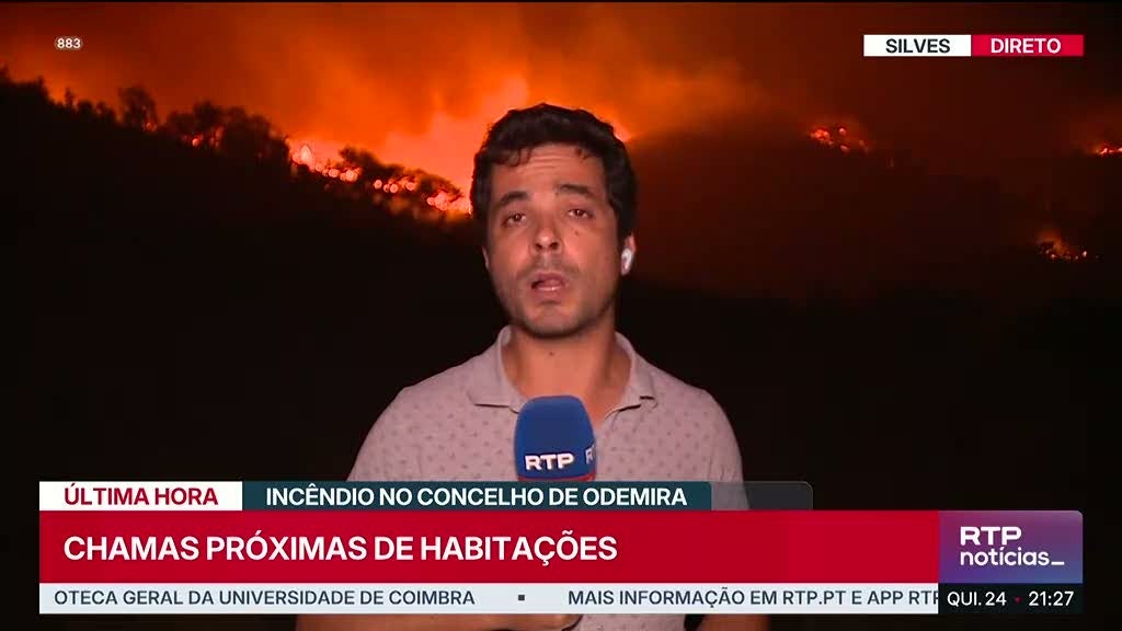 Casas evacuadas. Incêndio em Sabóia tem no terreno mais de 340 operacionais