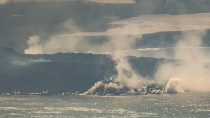 Lava aumentou ilha em mais de 20 hectares