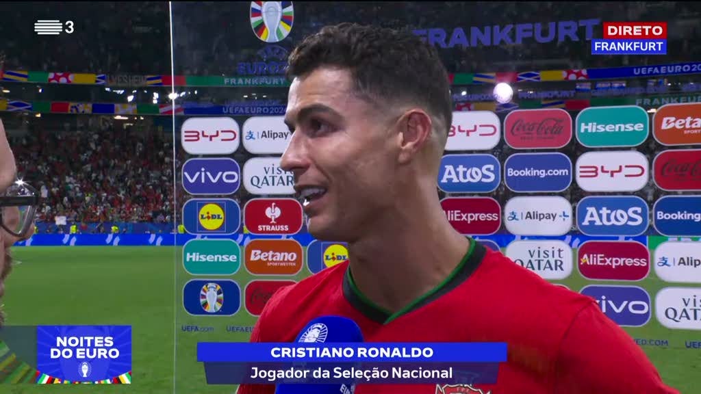 Ronaldo diz que o jogo com a Eslováquia foi "do oito ao 80"