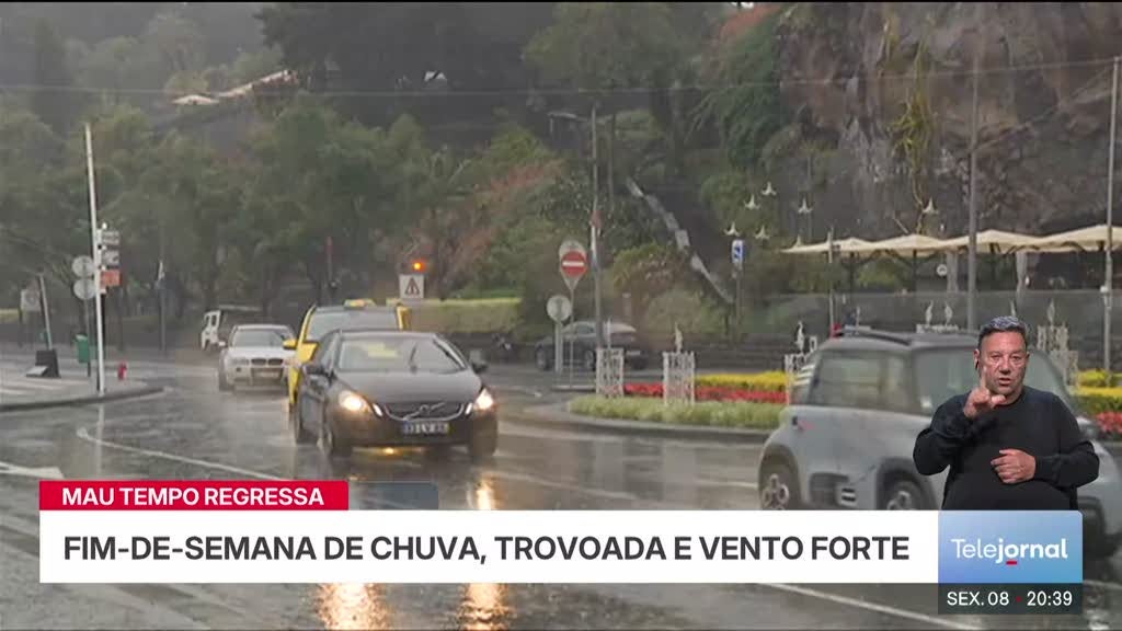 Mau tempo regressa. Seis distritos em aviso amarelo devido a chuva