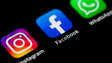 Imagem de Instagram, WhatsApp e Facebook em baixo