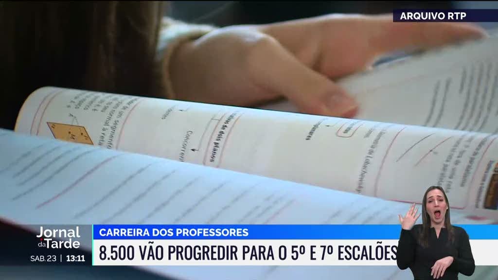 Mais de 8.500 professores vão progredir para quinto e sétimo escalões