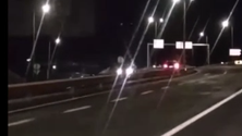 Imagem de Viatura em contramão na via rápida (vídeo)
