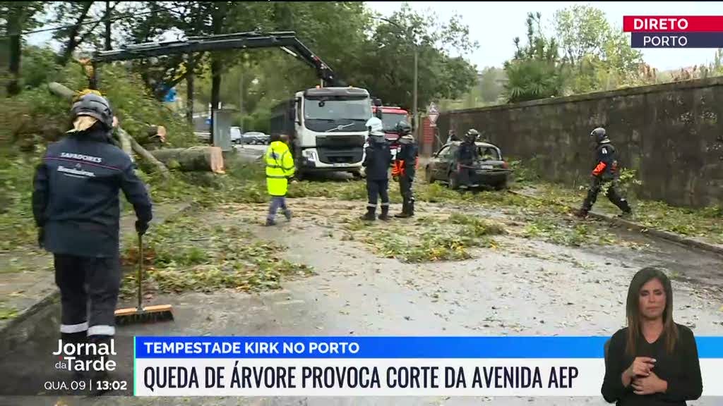 Porto. Tempestade Kirk provoca mais de uma centena de ocorrências