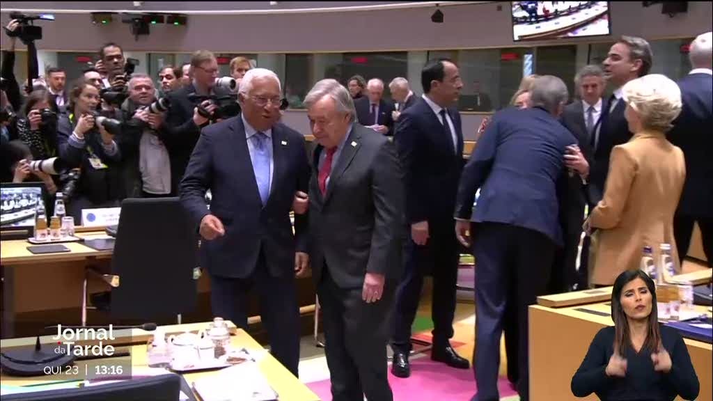 Conselho Europeu. Guterres em Bruxelas com líderes europeus