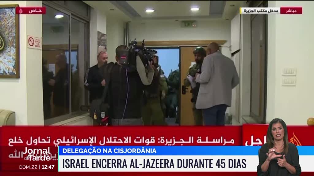 Israel encerrou a delegação da Al-Jazeera, na Cisjordânia