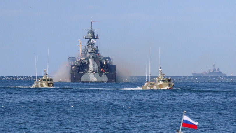 Cerca de 20 navios da marinha russa estão no Mar Negro