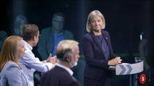 Imagem de Partido da primeira-ministra sueca à frente