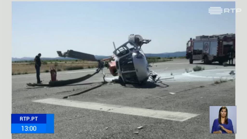 Helic�ptero de combate a inc�ndios cai na Pampilhosa da Serra