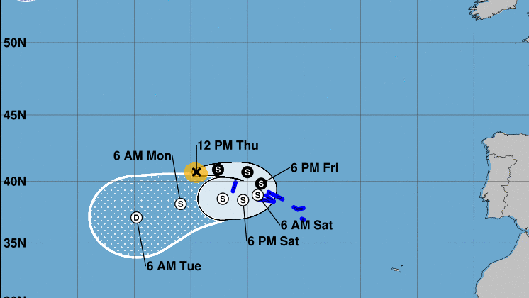 Imagem de Tempestade passa muito próximo dos Açores