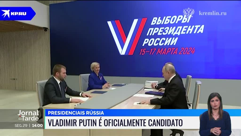 Vladimir Putin oficializou a candidatura à presidência da Rússia