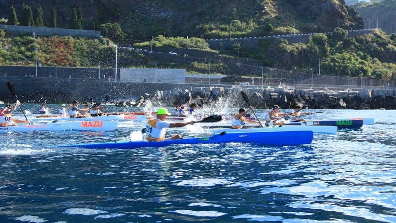 Imagem de Canoístas madeirenses no Campeonato da Europa de Canoagem de Mar