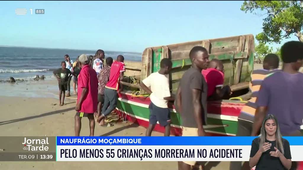 Naufrágio em Moçambique provocou as mortes de 55 crianças