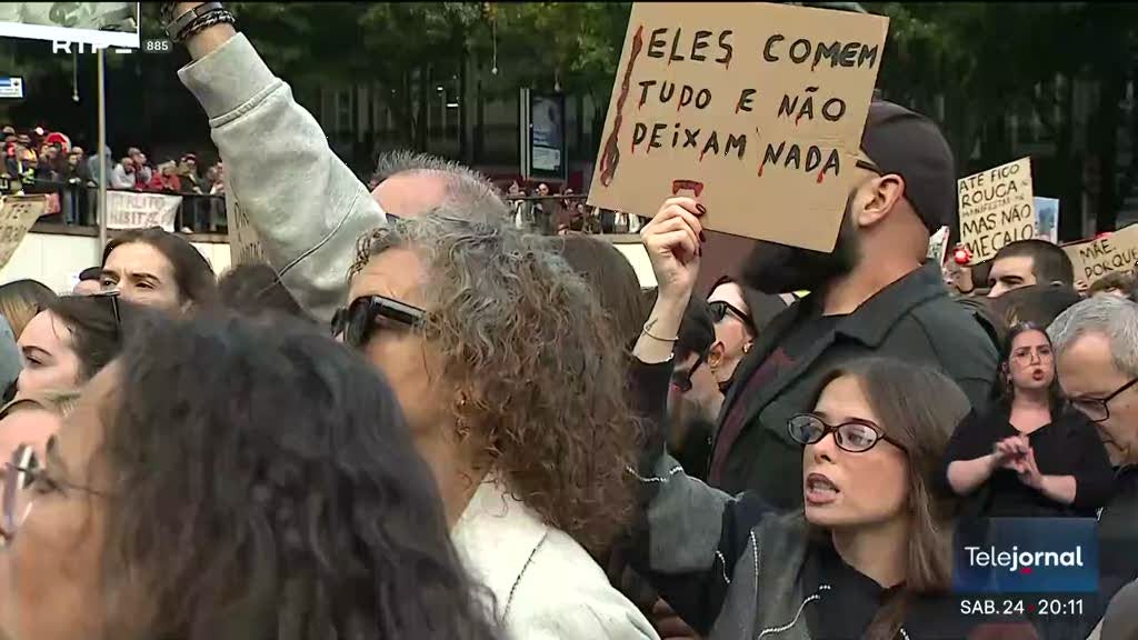 Imagem de Livre, PCP e Bloco estiveram na manifestação em Lisboa