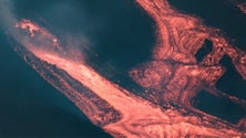 Imagem de Derrocada parcial do cone do vulcão de La Palma