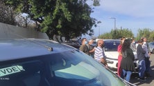 Imagem de TVDE em protesto por limitação de veículos (áudio)