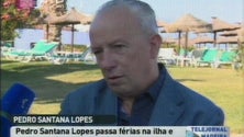 Pedro Santana Lopes, na ilha dourada, recomenda Porto Santo para passar férias