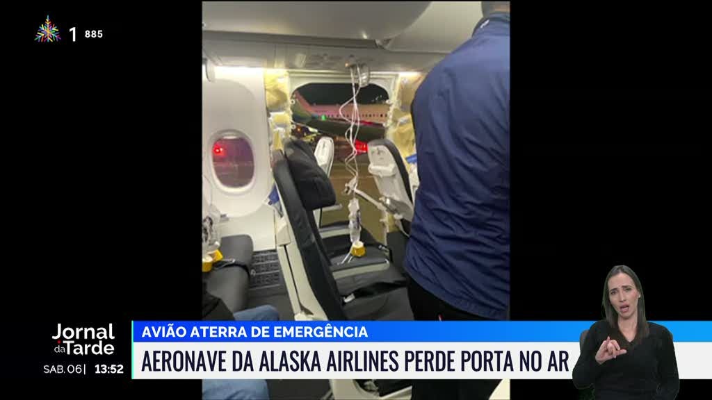 Avião da Alaska Airlines perde porta em pleno voo