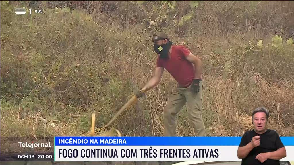 Madeira. Incêndio continua com três frentes ativas e já fez 160 desalojados