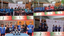 Imagem de Equipas de Santa Teresinha Vice-Campeã em Iniciados Masculinos, 1º de Maio Vice-Campeã em Cadetes Masculinos, e Santa Teresinha foi bronze em Cadetes Femininos