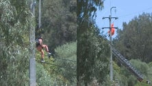 Imagem de Paraquedista ferido com gravidade no Algarve em choque com cabos de média tensão
