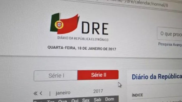 Imagem de Diário da República disponível nas redes sociais
