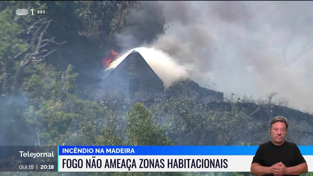 Madeira. Bombeiros prosseguem combate ao incêndio na Serra de Água