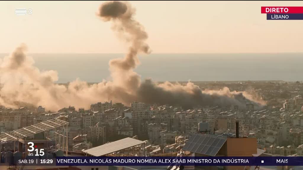 Israel volta a bombardear Líbano. Explosões testemunhadas pelos enviados da RTP