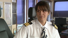 Imagem de «Rebecca S» atraca no Caniçal ao comando de duas mulheres