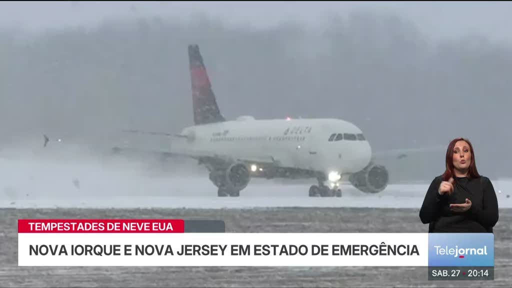 Imagem de Tempestade Davin. Nova Iorque e Nova Jersey sob estado de emergência
