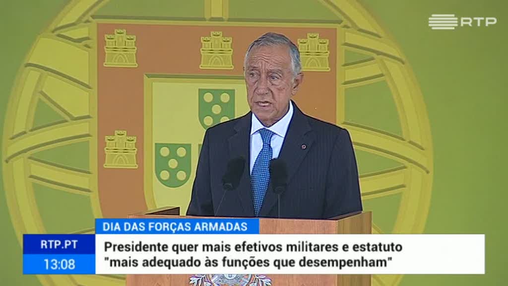 Marcelo quer mais respeito pelo estatuto militar