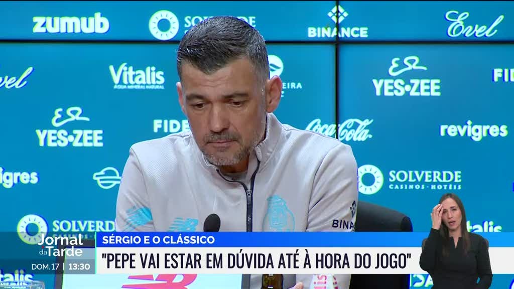 Pepe continua em dúvida para o clássico com o Sporting