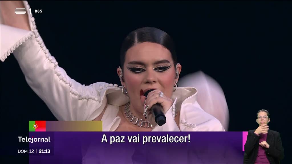 Eurovisão. Iolanda mostrou apoio à Palestina em palco