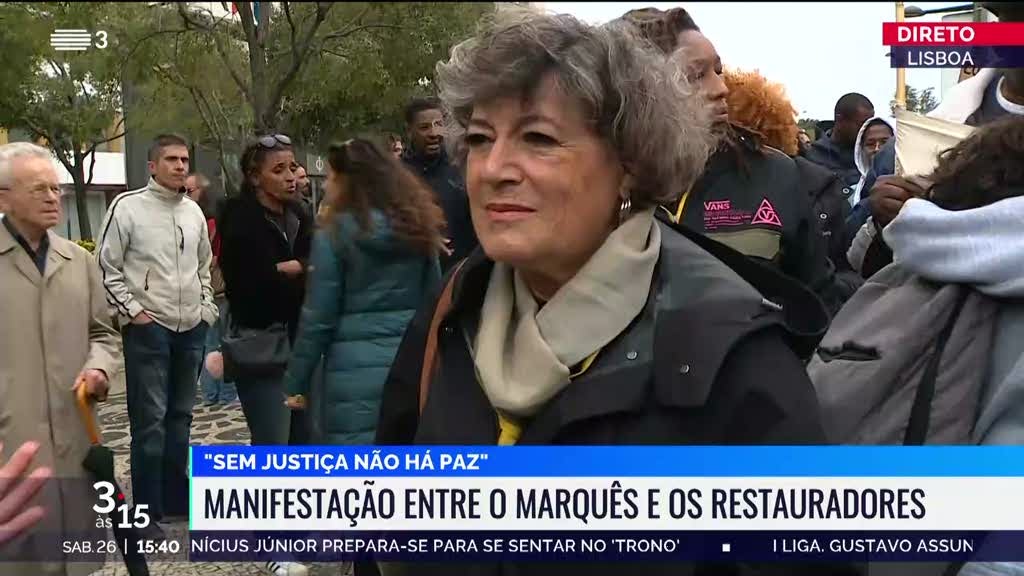 Ana Gomes participa no protesto de homenagem de Odair Moniz