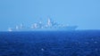 Imagem de Marinha acompanha passagem de navios russos ao largo da costa
